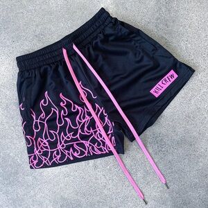 KILL CREW Muay Thai Flame Shorts PINK XS